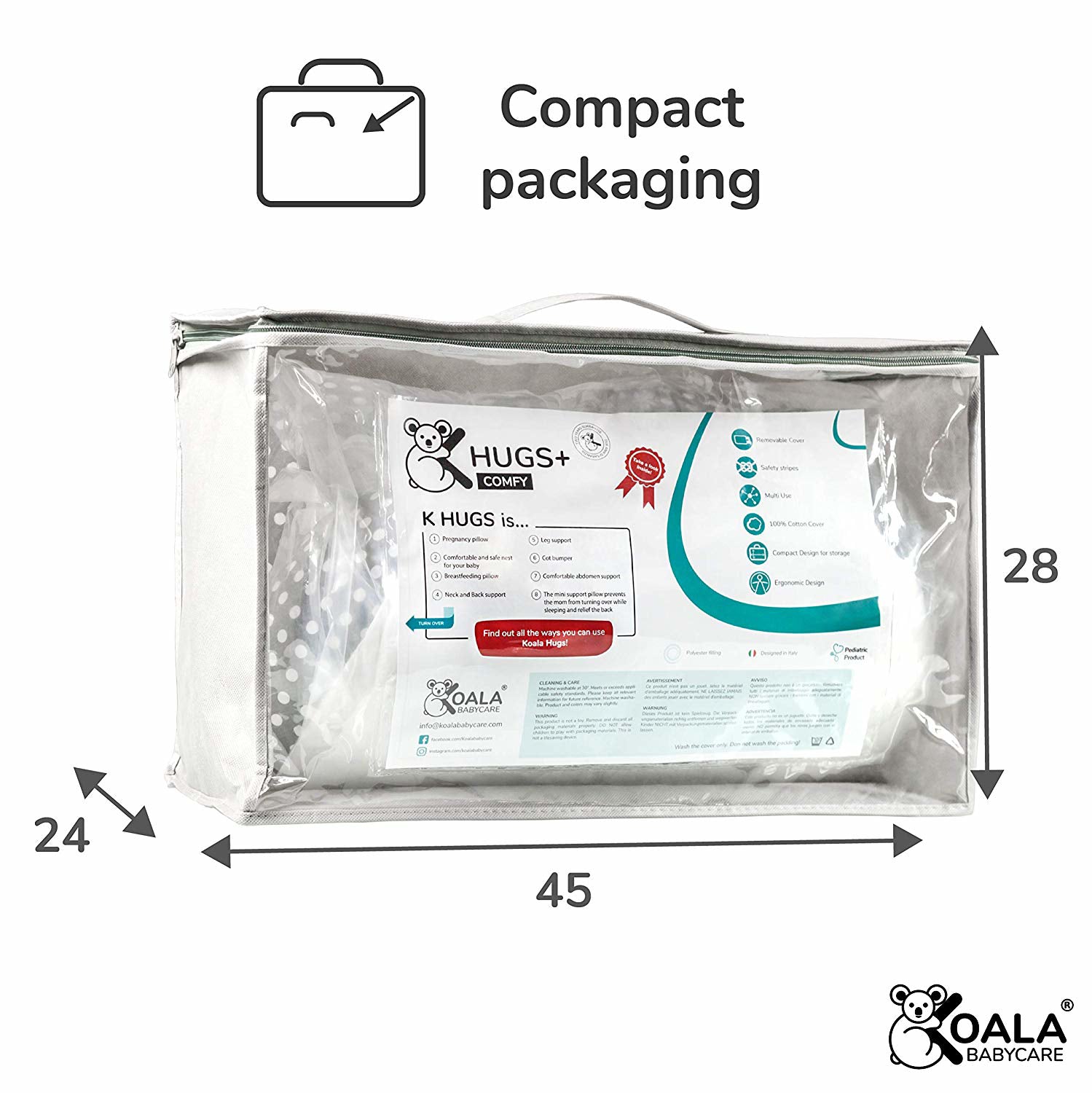 Koala Babycare® Blazina za nosečnice Hug Comfy Grey Koala Babycare