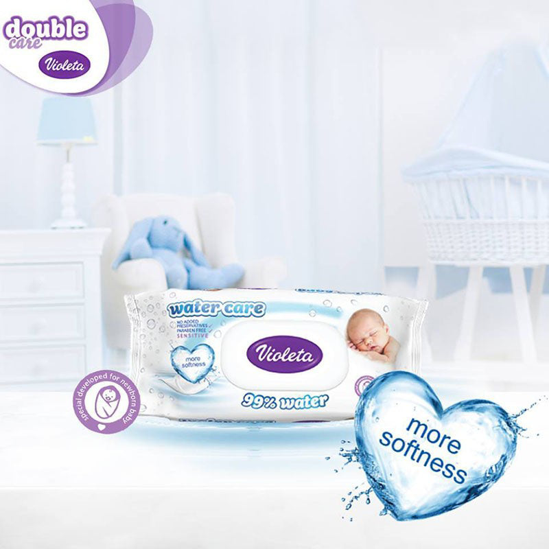 Violeta® Otroški vlažni robčki Water Care 3x56/1 Violeta