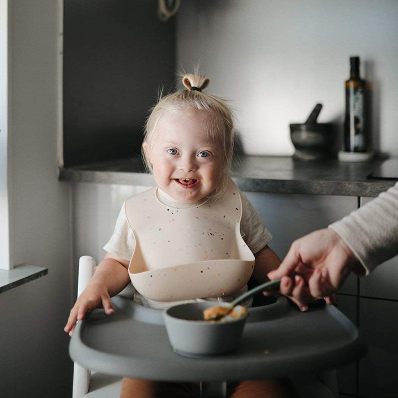 Mushie® Set dveh silikonskih žličk Blush/Shifting Sand Mushie