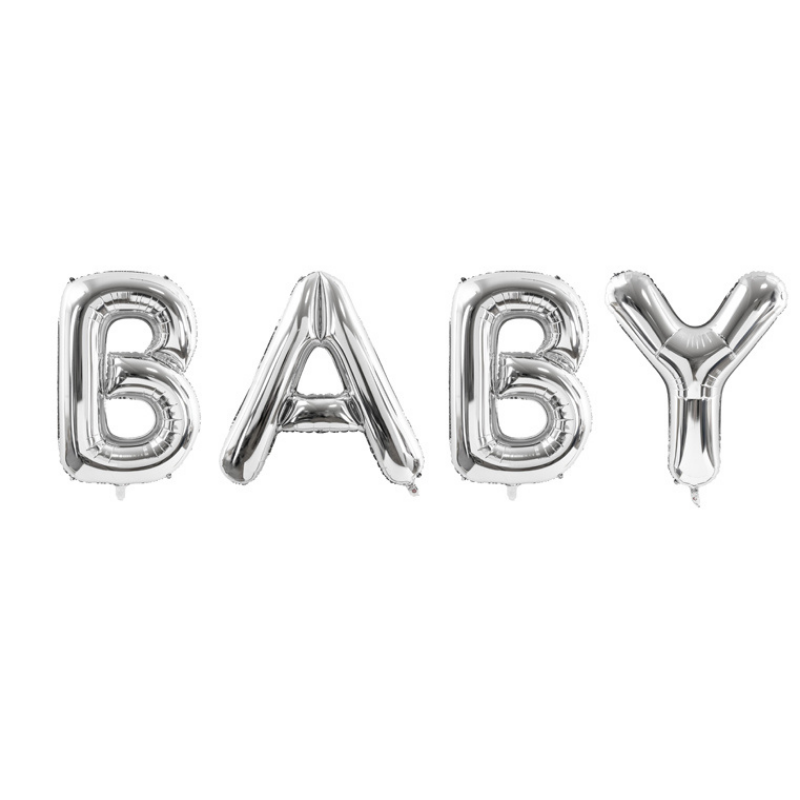 Party Deco® Baloni Baby Silver Party Deco