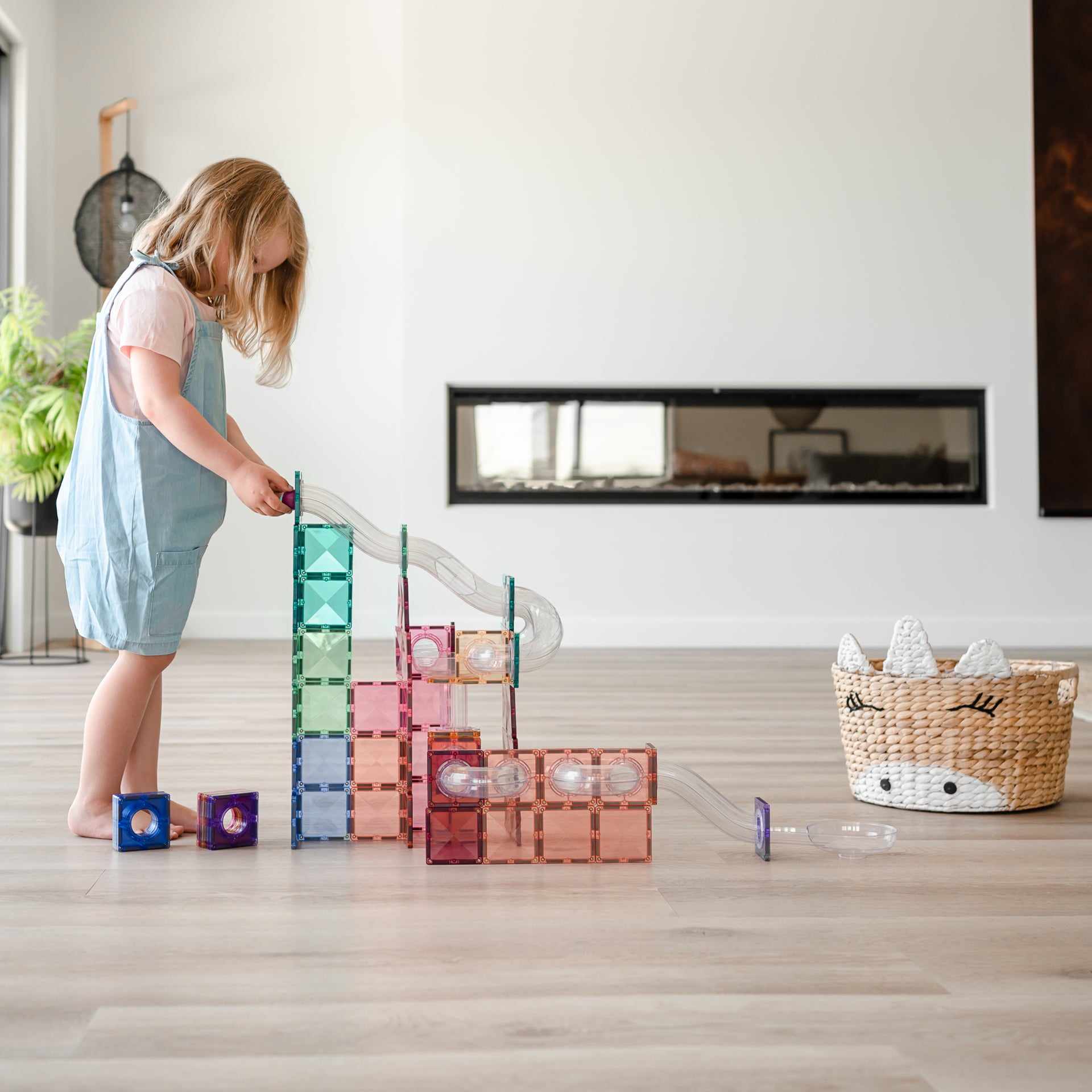 Connetix® Magnetne ploščice Pastel Ball Run Expansion Pack 80-delni Connetix