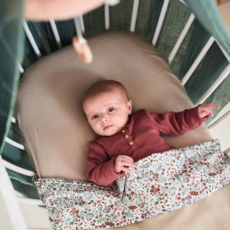 Jollein® Bombažna rjuha Ivory/Nougat 2 kosa 120x60 Jollein