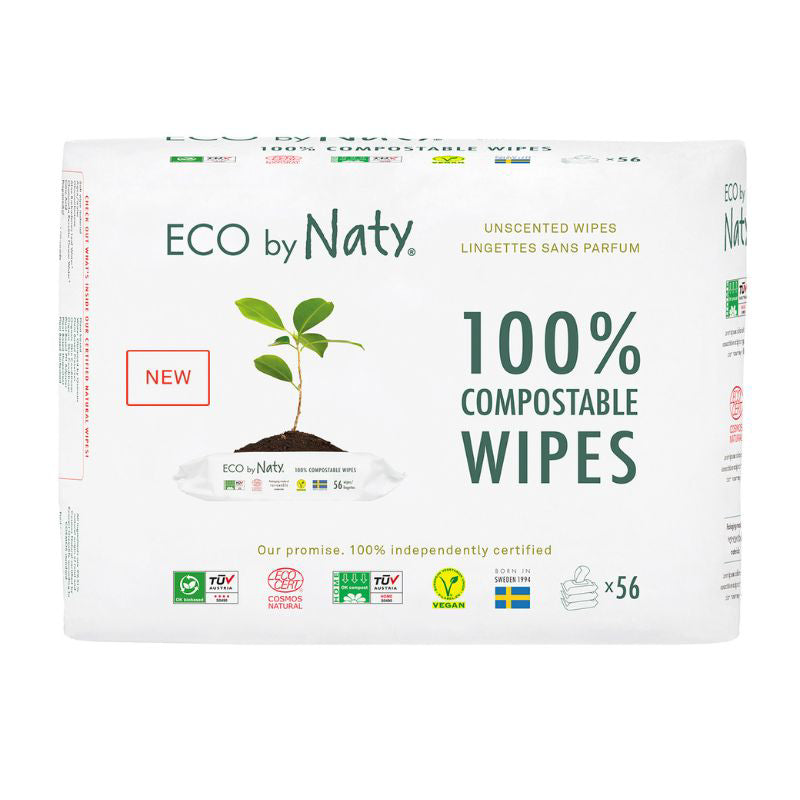 Eco by Naty® Osvežilni robčki Triple Pack Unscented 3x56 kosov Eco by Naty