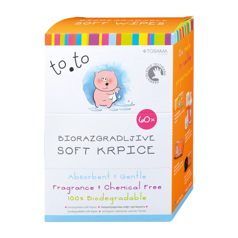Tosama® Biorazgradljive Soft krpice za umivanje 60 kos To.to Tosama