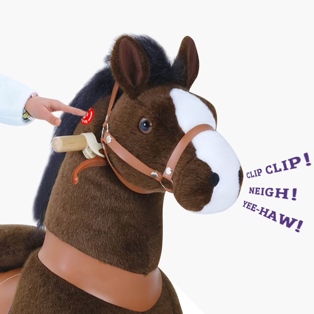 PonyCycle® Konjiček na kolesih - Chocolate Brown with White Hoof (3-4L) PonyCycle