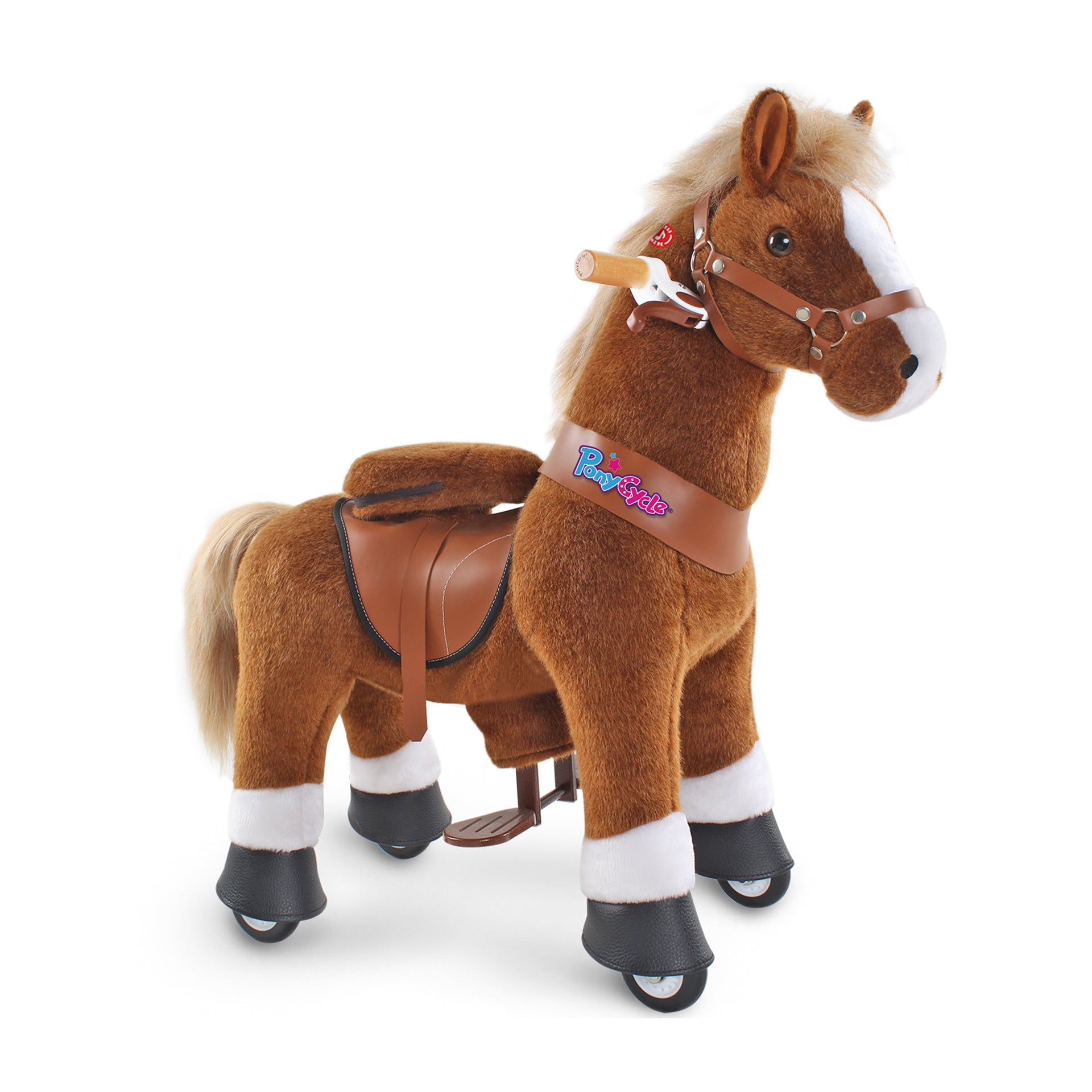 PonyCycle® Konjiček na kolesih - Brown with White Hoof (3-4L) PonyCycle
