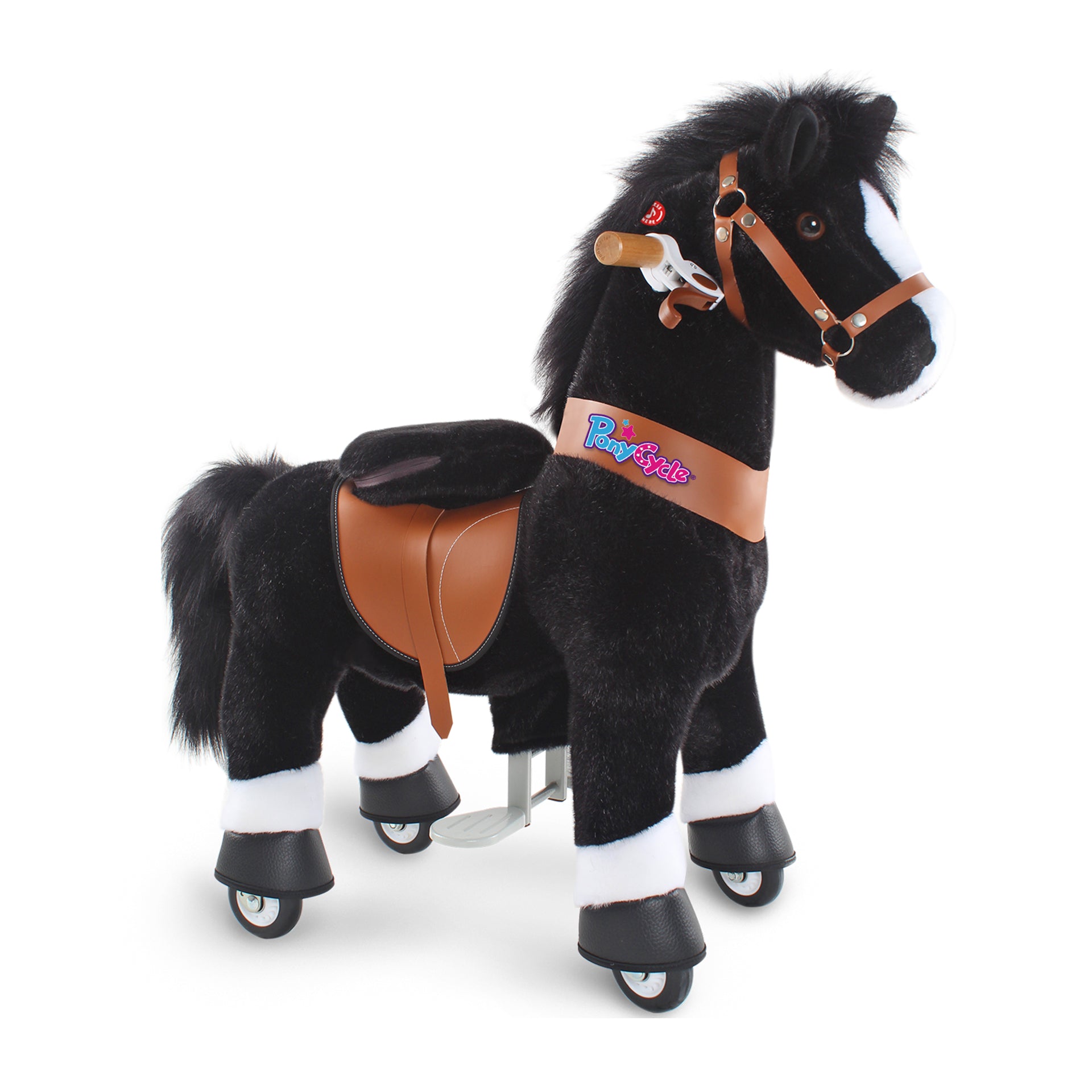 PonyCycle® Konjiček na kolesih - Black with White Hoof (3-4L) PonyCycle