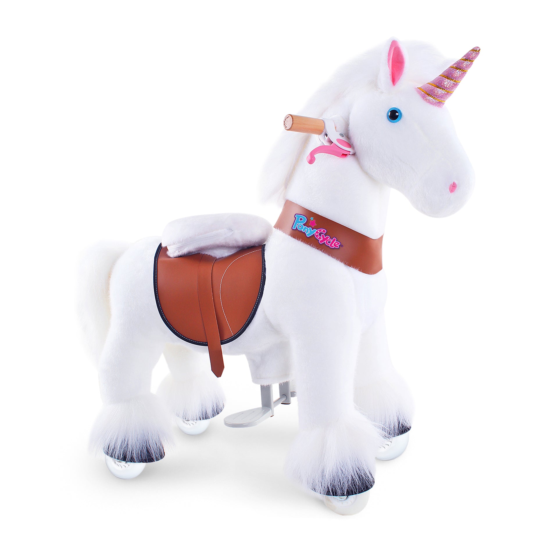 PonyCycle® Konjiček na kolesih - White Unicorn (3-4L) PonyCycle