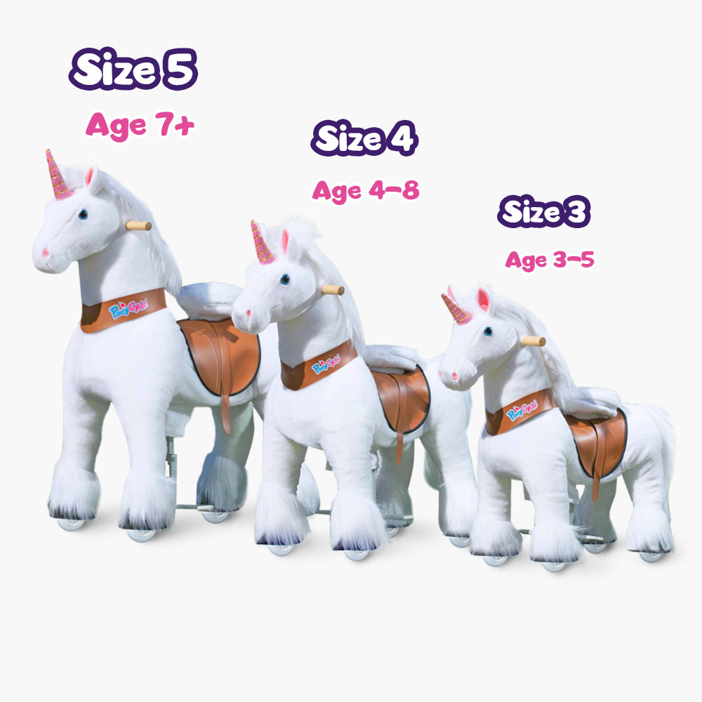 PonyCycle® Konjiček na kolesih - White Unicorn (3-4L) PonyCycle