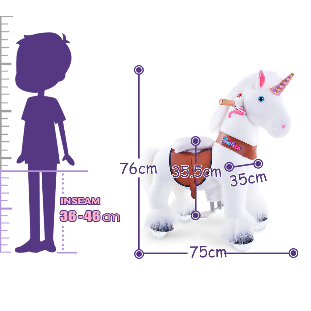 PonyCycle® Konjiček na kolesih - White Unicorn (3-4L) PonyCycle