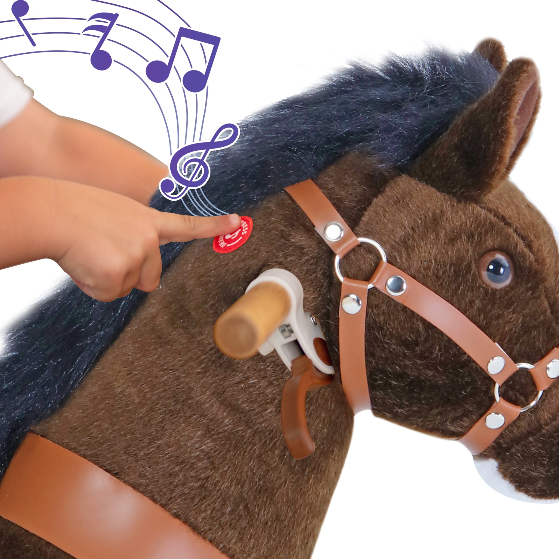 PonyCycle® Konjiček na kolesih - Chocolate Brown with White Hoof (4-7L) PonyCycle