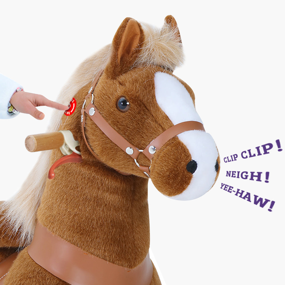 PonyCycle® Konjiček na kolesih - Brown with White Hoof (4-7L) PonyCycle