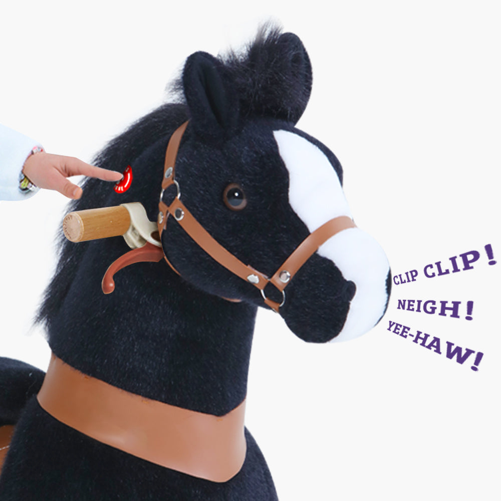 PonyCycle® Konjiček na kolesih - Black with White Hoof (4-7L) PonyCycle