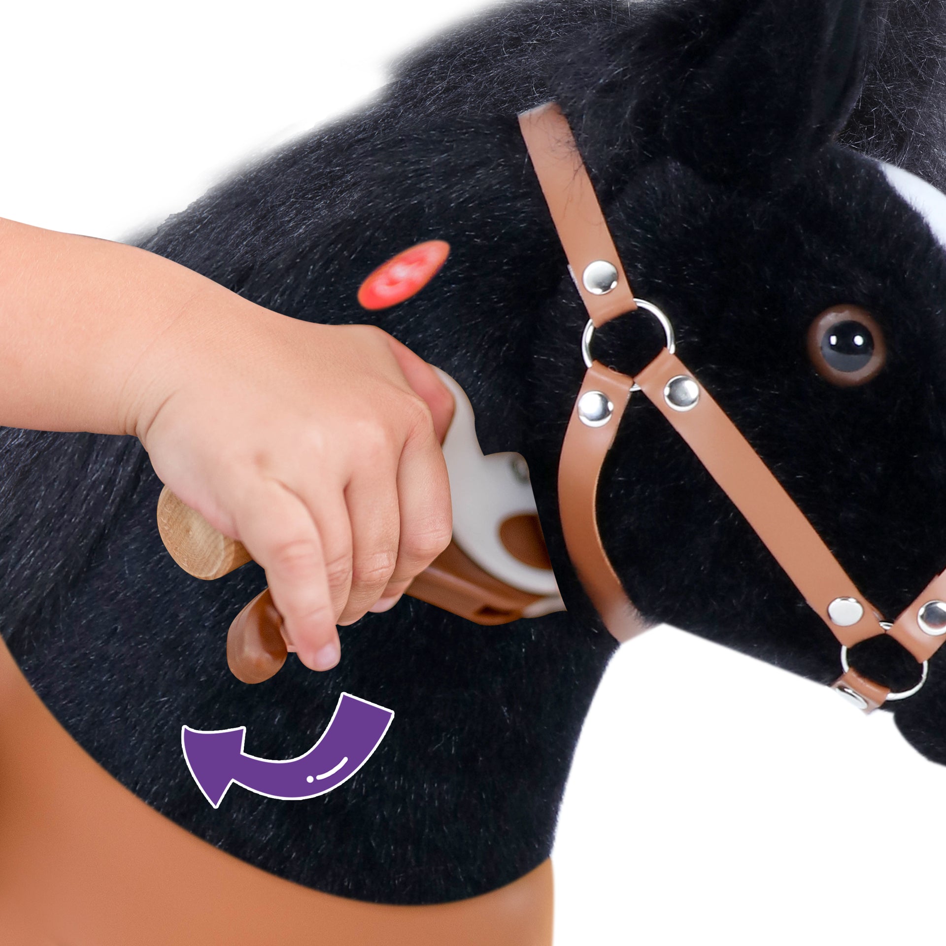 PonyCycle® Konjiček na kolesih - Black with White Hoof (4-7L) PonyCycle