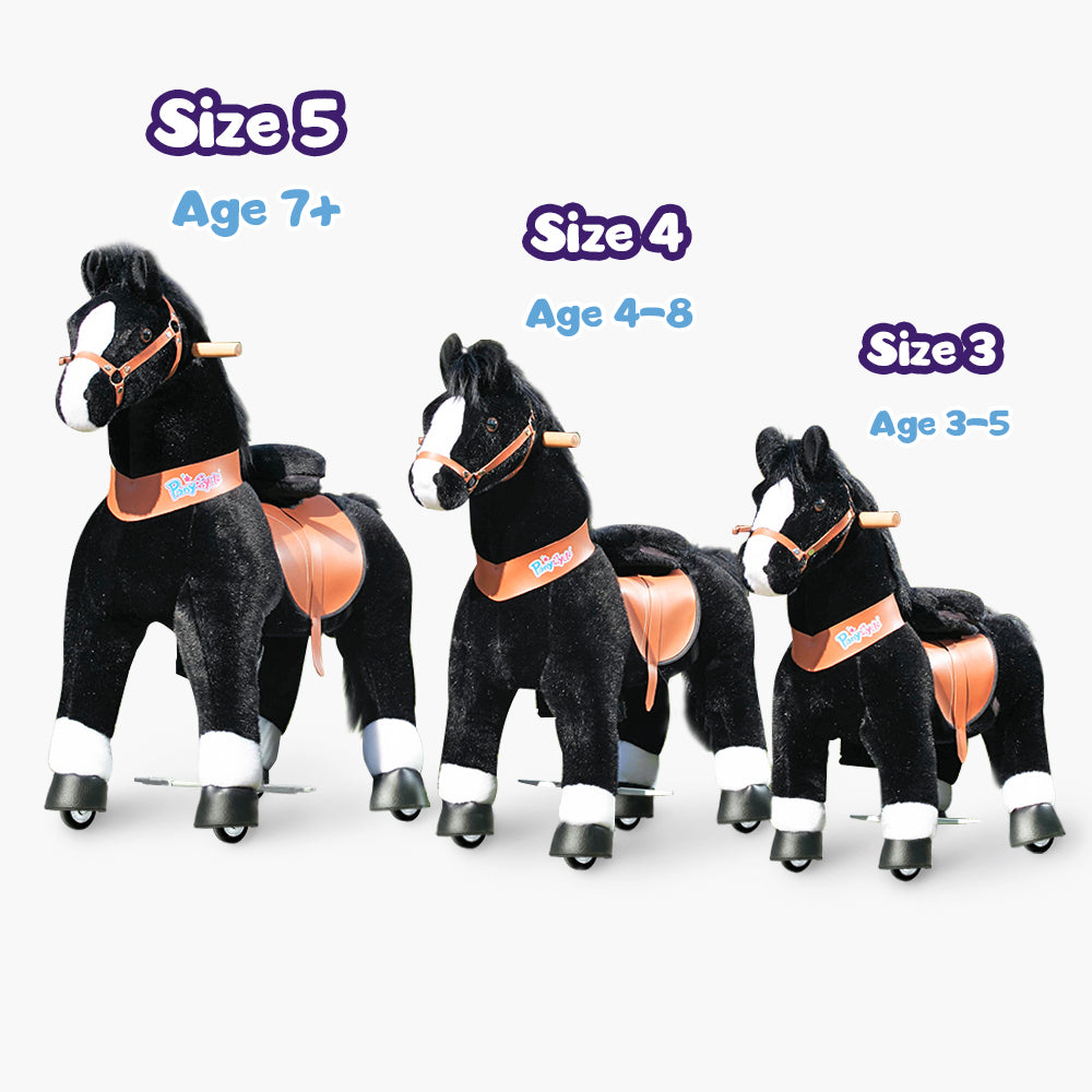 PonyCycle® Konjiček na kolesih - Black with White Hoof (4-7L) PonyCycle