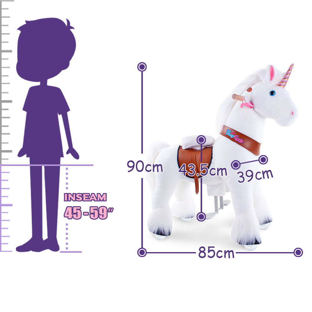 PonyCycle® Konjiček na kolesih - White Unicorn (4-7L) PonyCycle