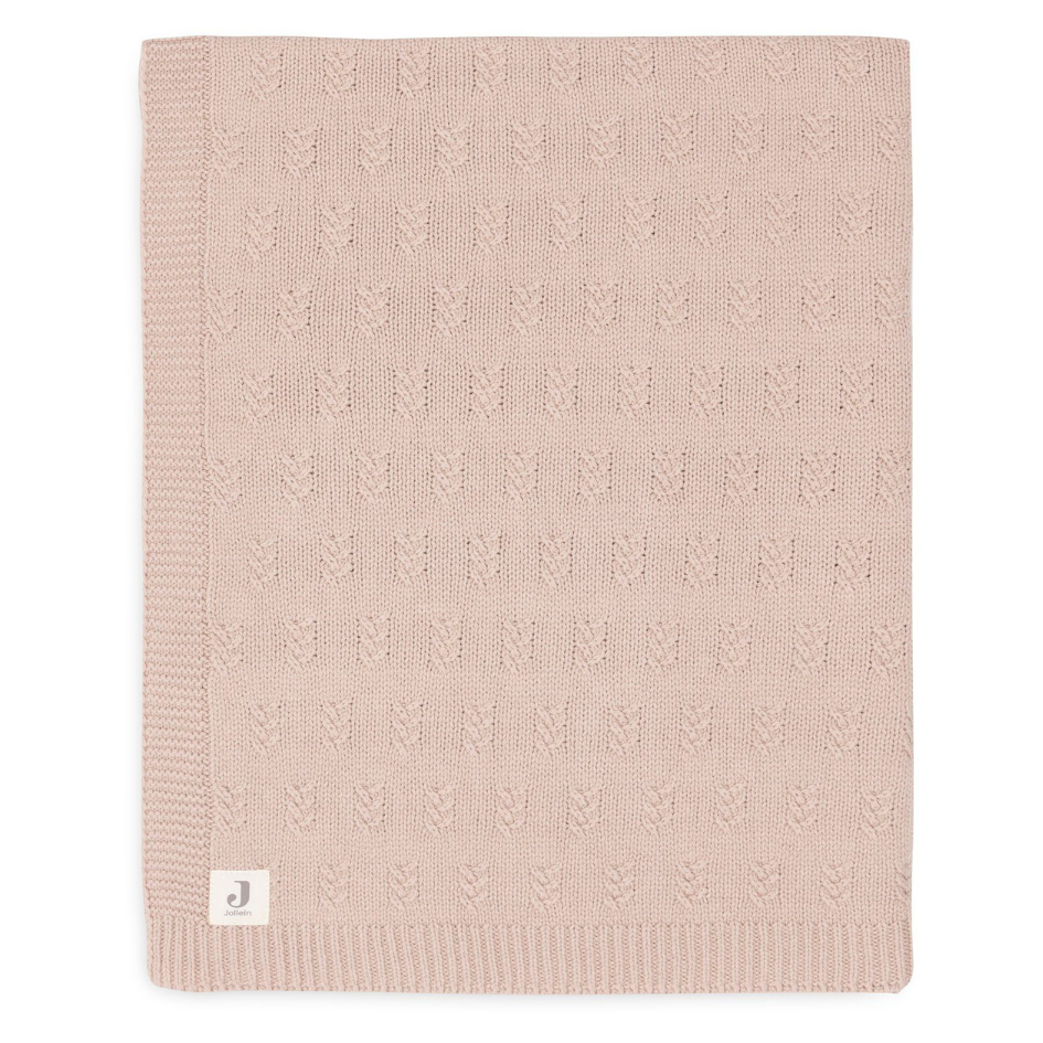 Jollein® Pletena odejica Grain Knit Wild Rose 75x100 Jollein