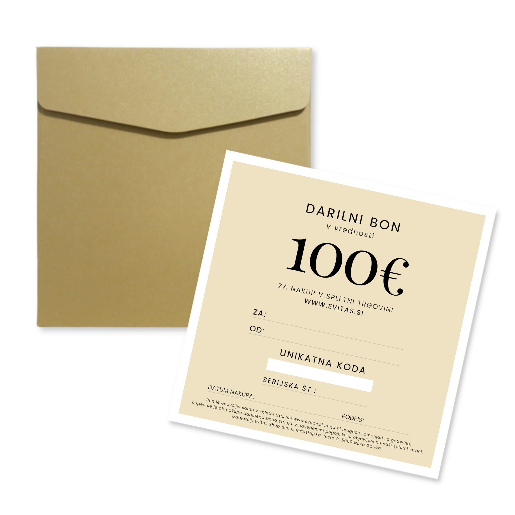 DARILNI BON Evitas 100 € Evitas