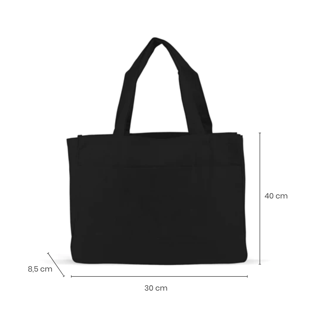 Evitas Bombažna Tote torba Black Evitas