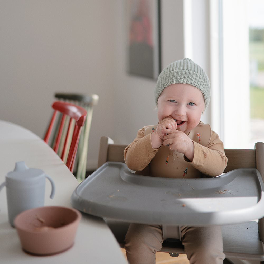 Mushie® Set dveh silikonskih žličk Starter Blush/Shifting Sand Mushie