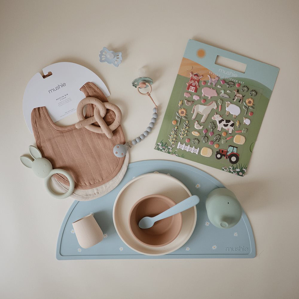 Mushie® Nalepke za večkratno uporabo Farm Mushie