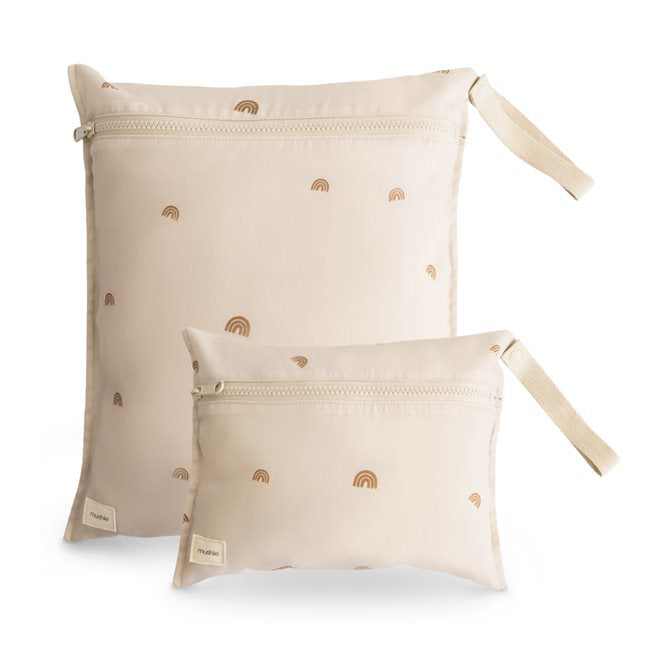 Mushie® Vodoodporna torbica za shranjevanje 2 kosa Rainbow Mushie