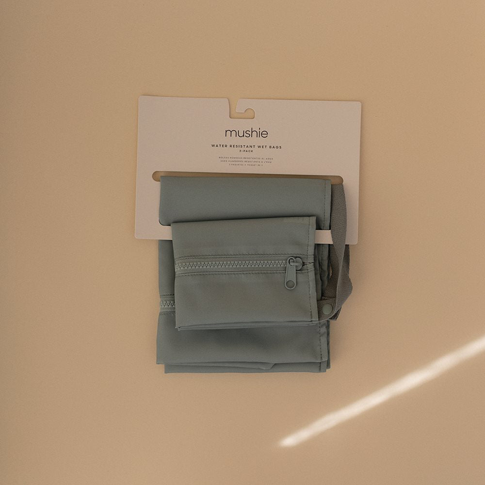 Mushie® Vodoodporna torbica za shranjevanje 2 kosa Roman Green Mushie