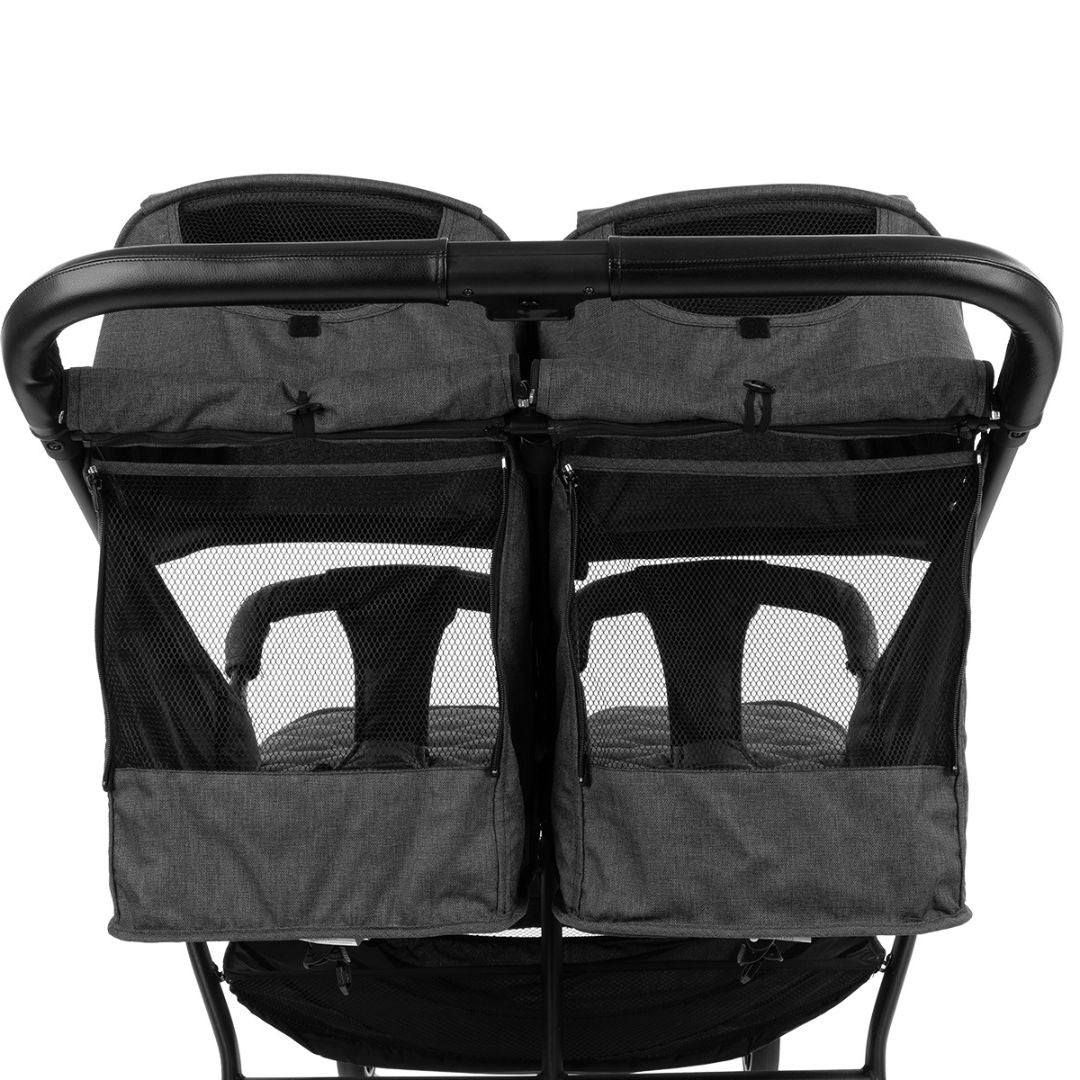 KikkaBoo® Otroški voziček za dvojčke Happy 2 Dark Grey KikkaBoo