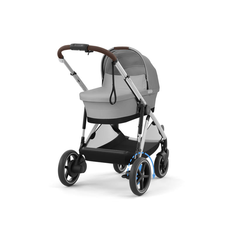 Cybex® Otroški voziček e-Gazelle™ S Stone Grey (Silver Frame) Cybex