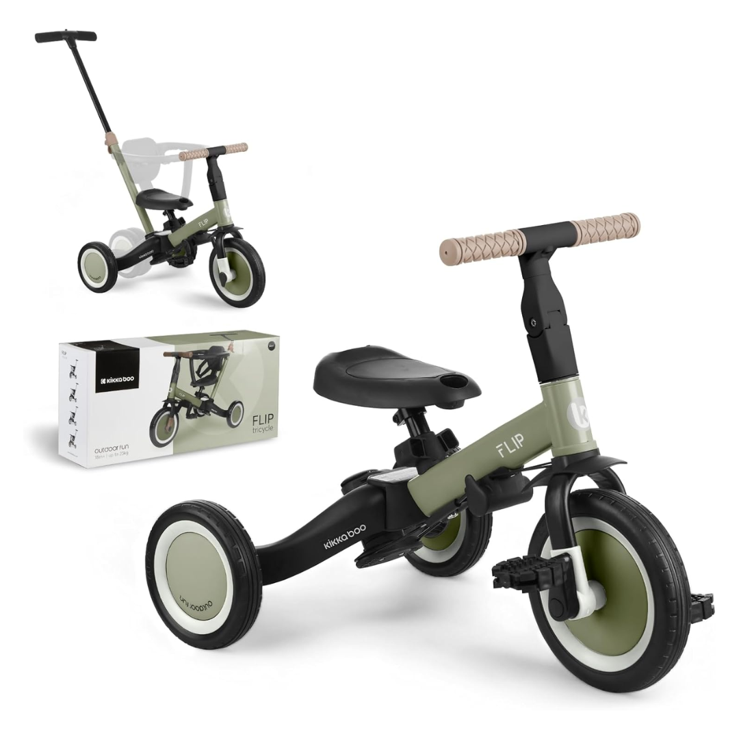 KikkaBoo® Otroški tricikel 5in1 Flip Army Green KikkaBoo