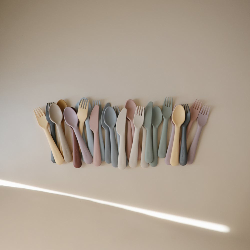 Mushie® Otroški pribor 3-delni Blush Mushie