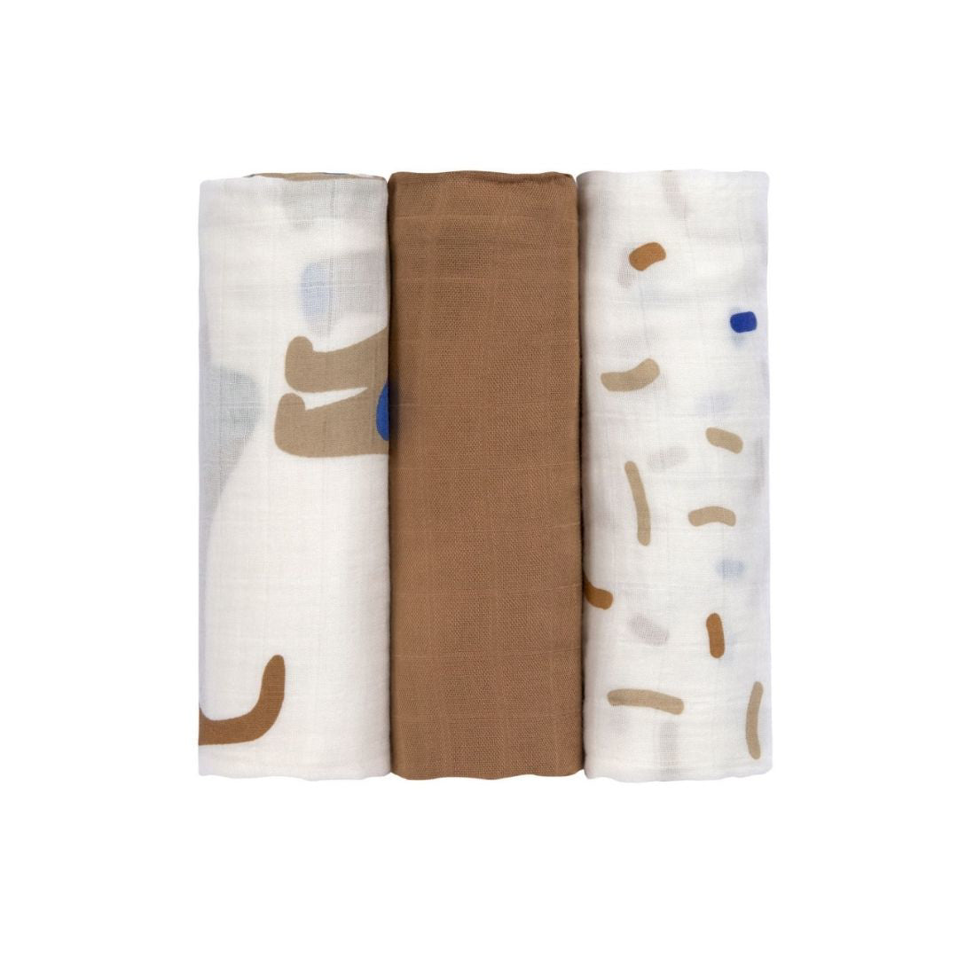 Lässig® Tetra pleničke 3 kosi 80x80 Little Mateys Royal Blue Lässig