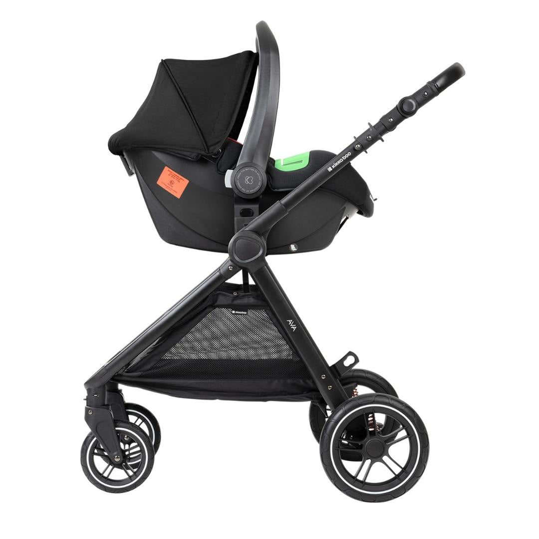 KikkaBoo® Otroški voziček s košaro 3v1 Ava Black KikkaBoo