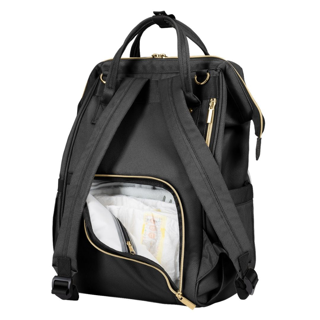 KikkaBoo® Previjalni nahrbtnik Siena Black & Gold 2025 KikkaBoo