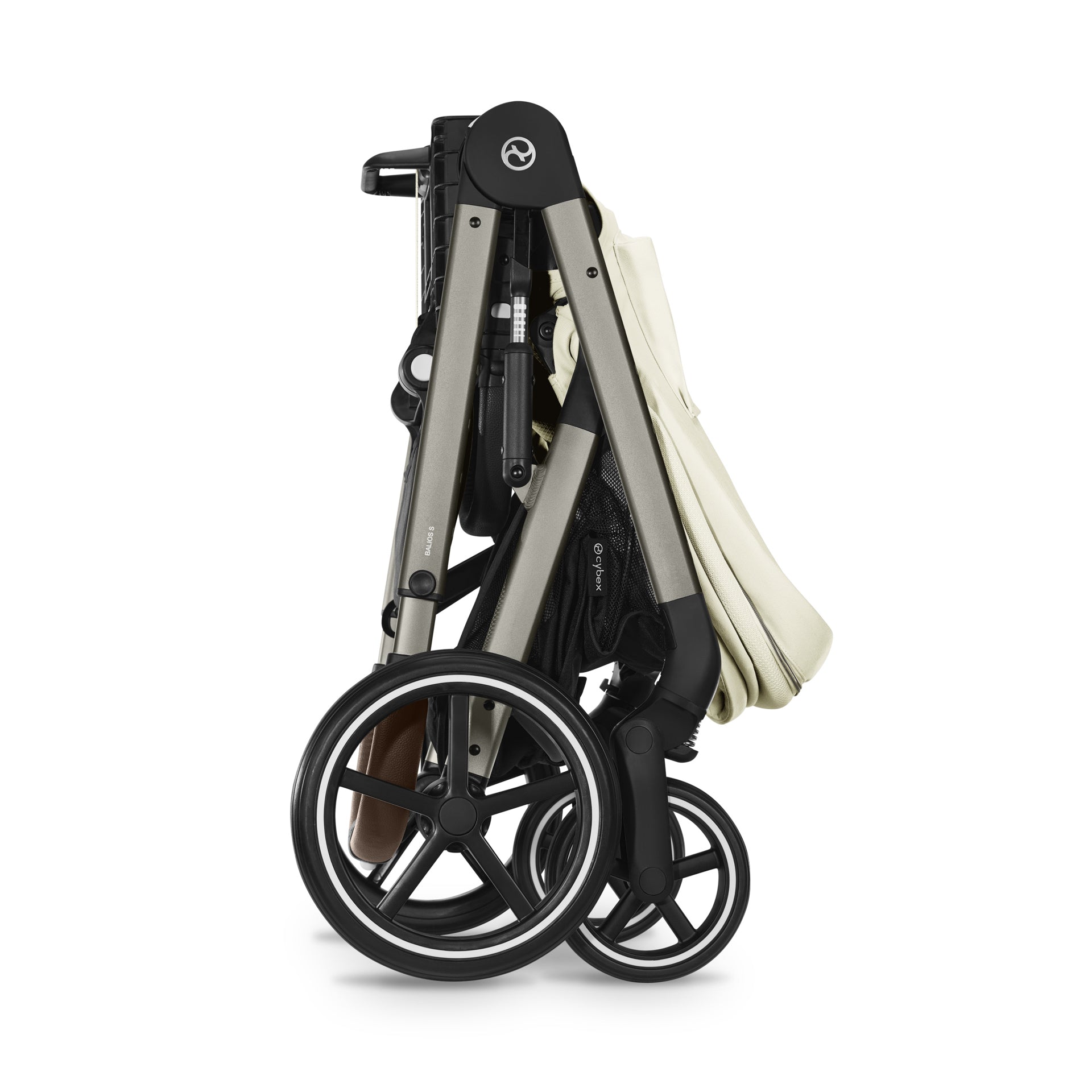 Cybex® Otroški voziček s košaro 2v1 Balios S Lux (0-22 kg) Seashell Beige (Taupe Frame) Cybex