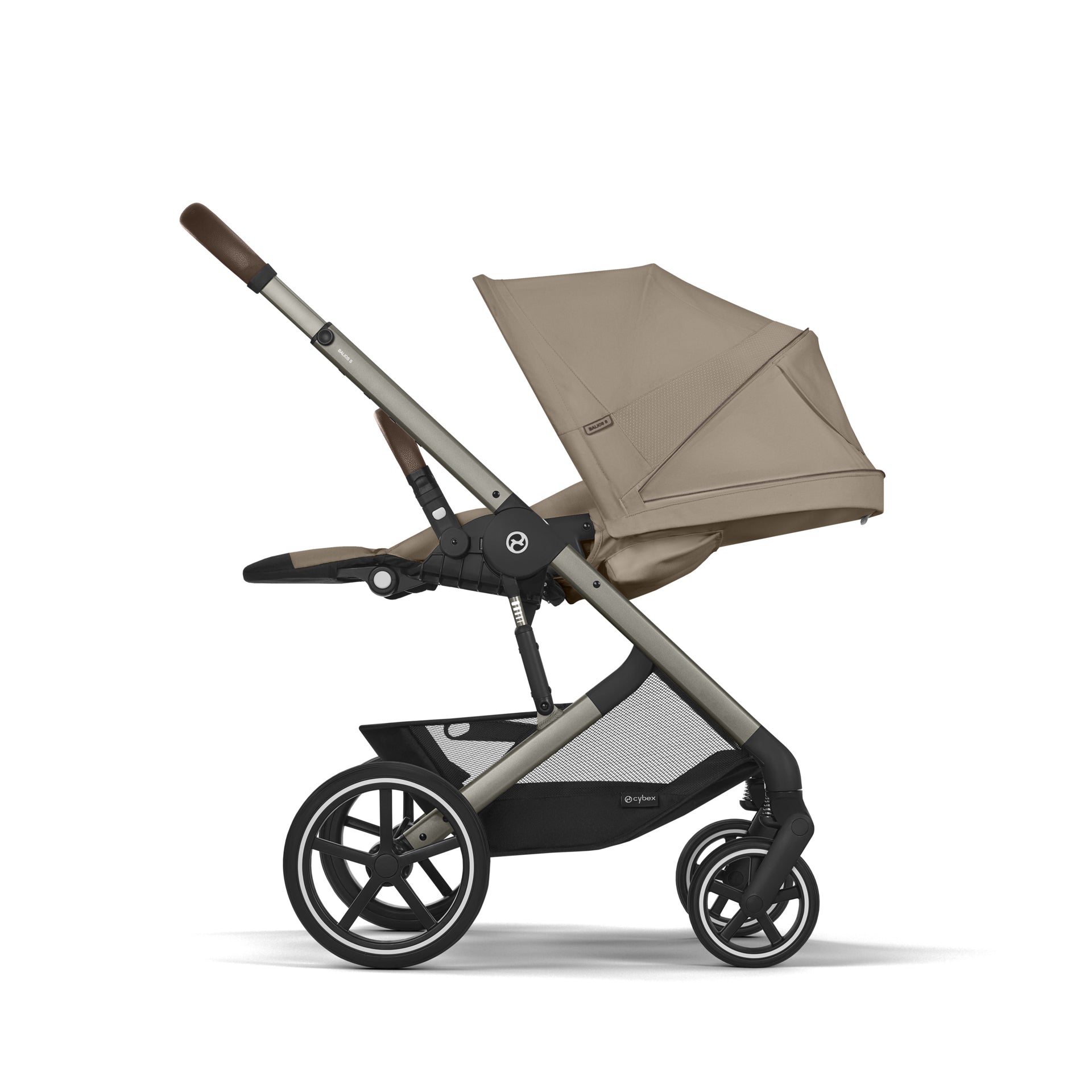 Cybex® Otroški voziček 3v1 Balios S Lux + Avtosedež Cloud G Almond Beige (+ Rain cover) Cybex