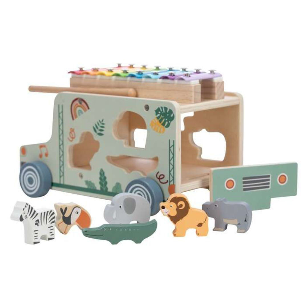 Free2Play® Lesen tovornjak s ksilofonom in živalsko druščino Free2Play
