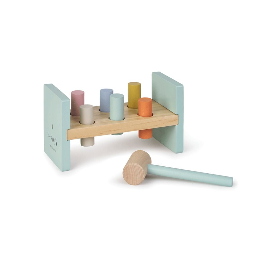 Saro Baby® Lesena igračka s kladivom Saro Baby