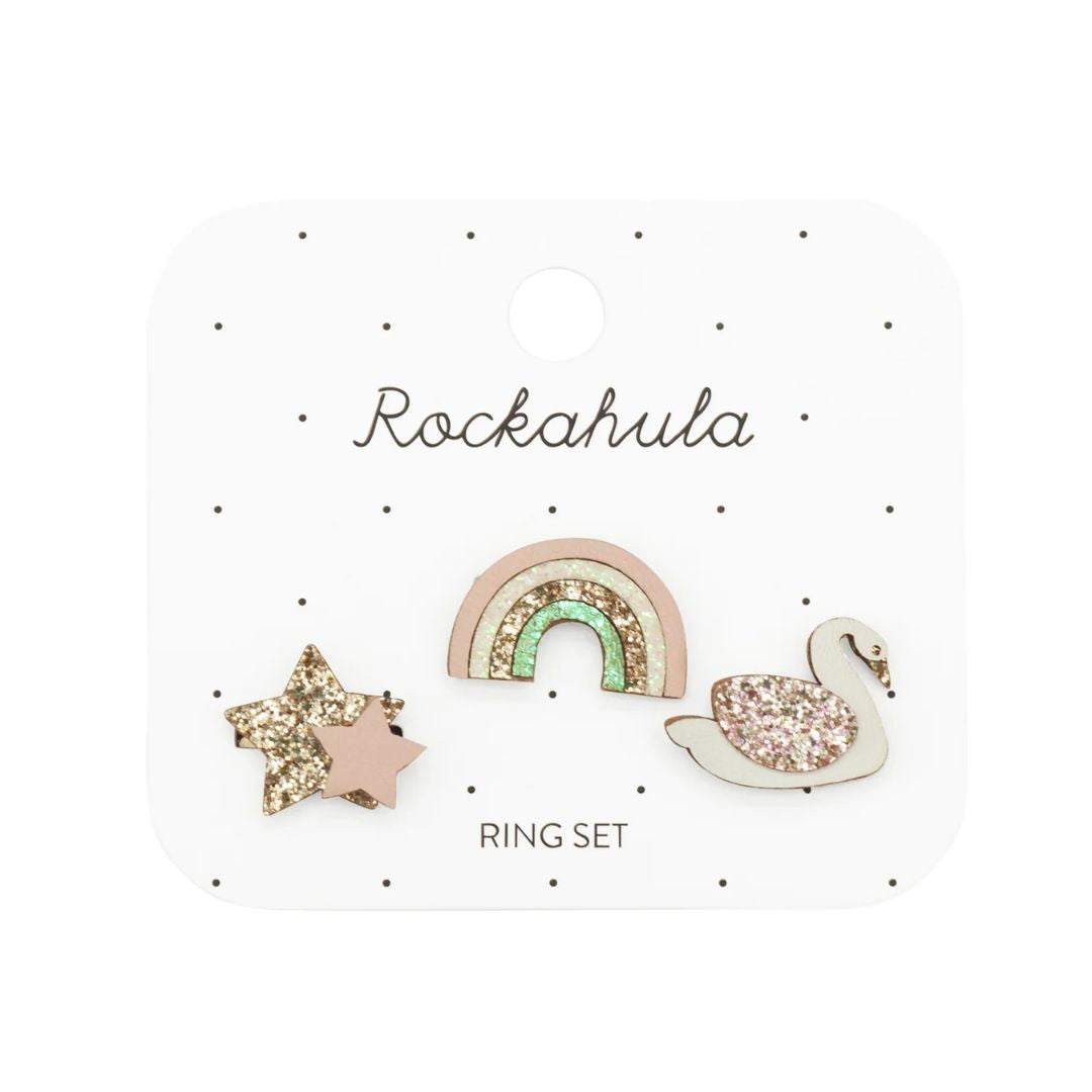 Rockahula® Set prstanov Enchanted Rainbow And Swan Rockahula