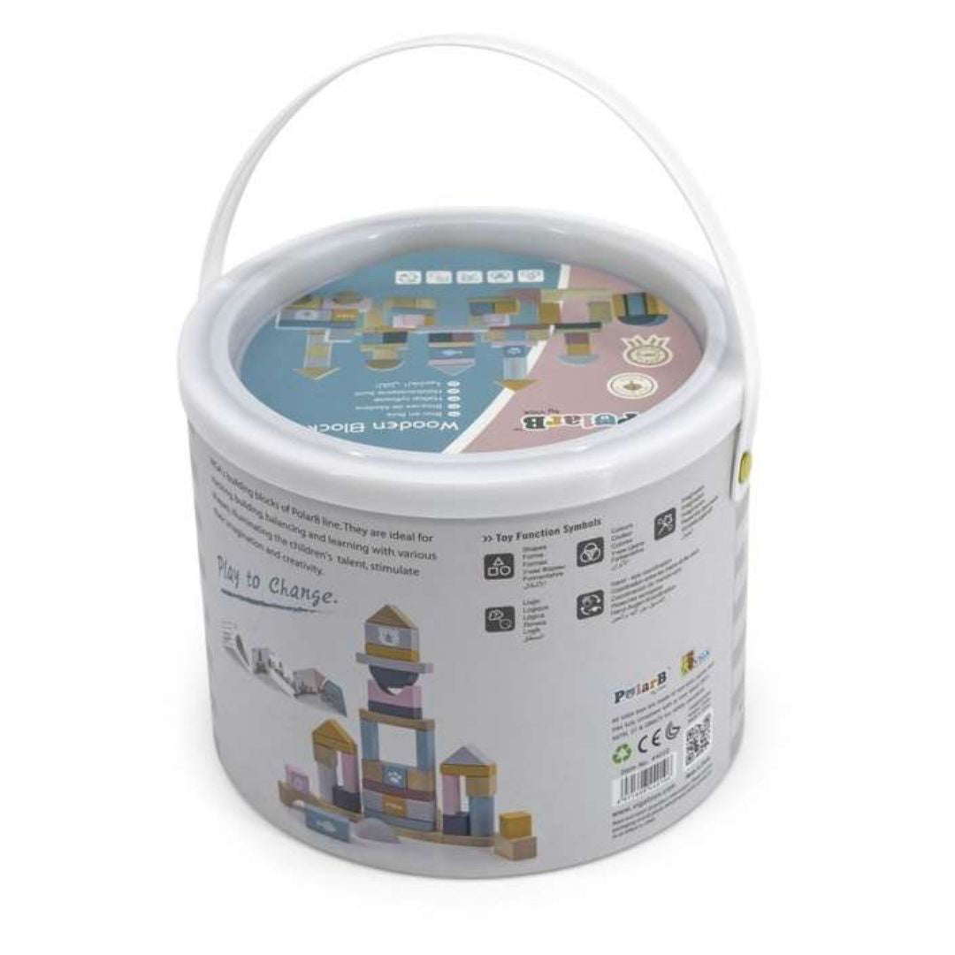 PolarB® Lesene kocke v vedru 60 kos PolarB