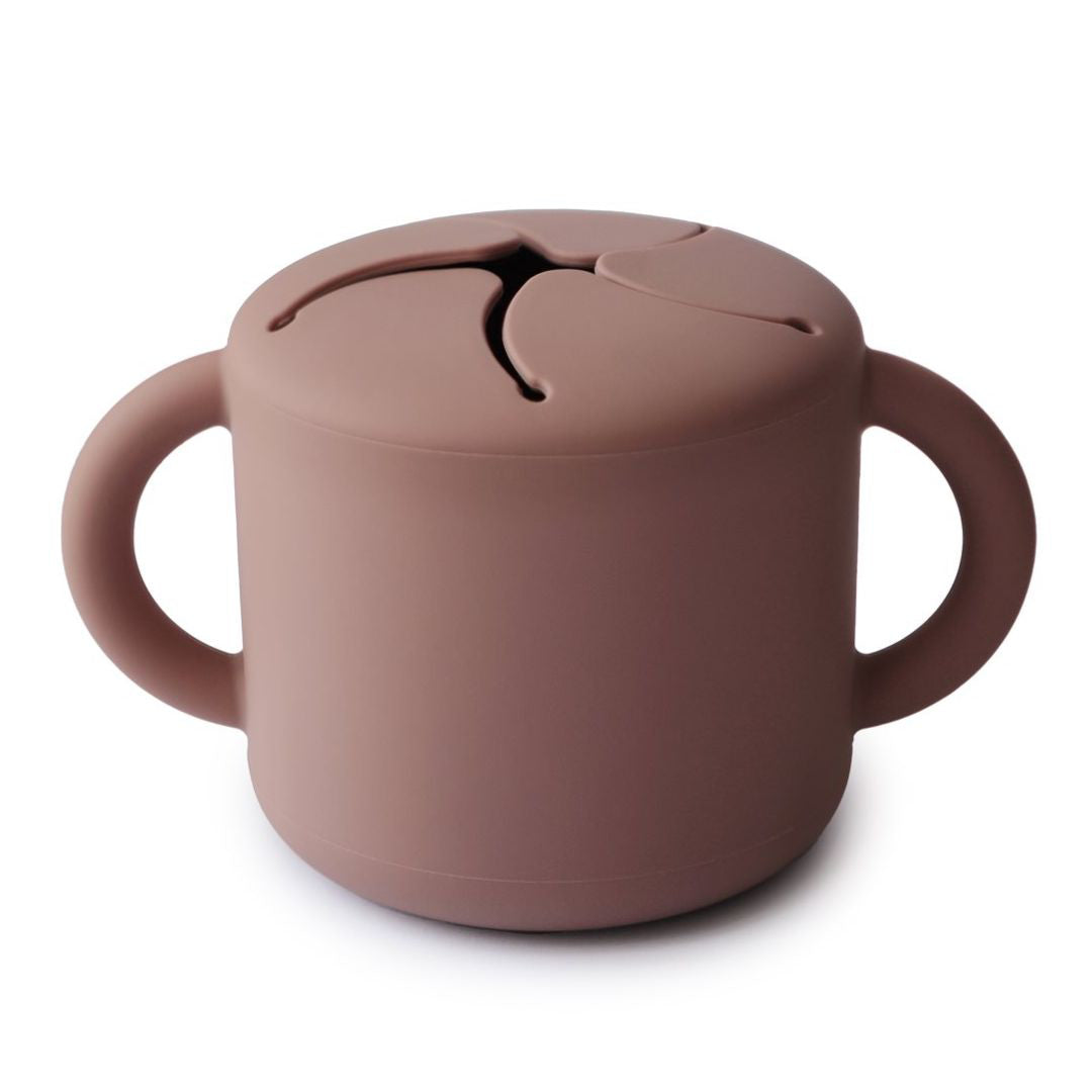 Mushie® Silikonska posodica za prigrizke Cloudy Mauve Mushie