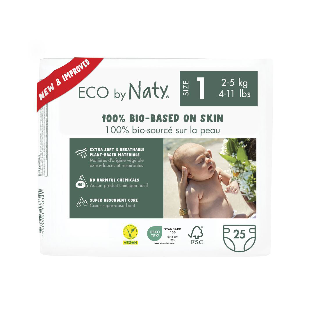 Eco by Naty® Ekološke plenice 1 (2-5 kg) 25 kosov Eco by Naty