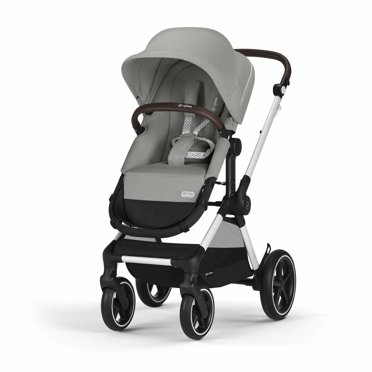 Cybex® Otroški voziček 2v1 Eos™ Lux Stone Grey (Silver Frame) Cybex