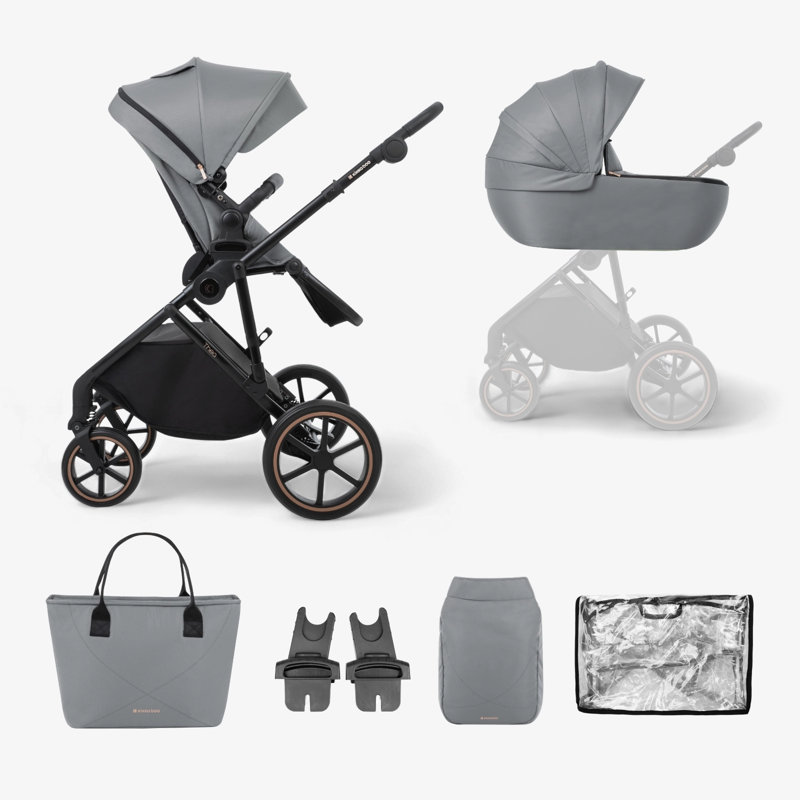 KikkaBoo® Otroški voziček s košaro 2v1 Thea Grey KikkaBoo