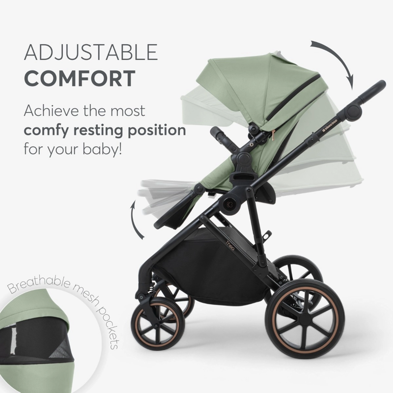 KikkaBoo® Otroški voziček s košaro 2v1 Thea Black KikkaBoo