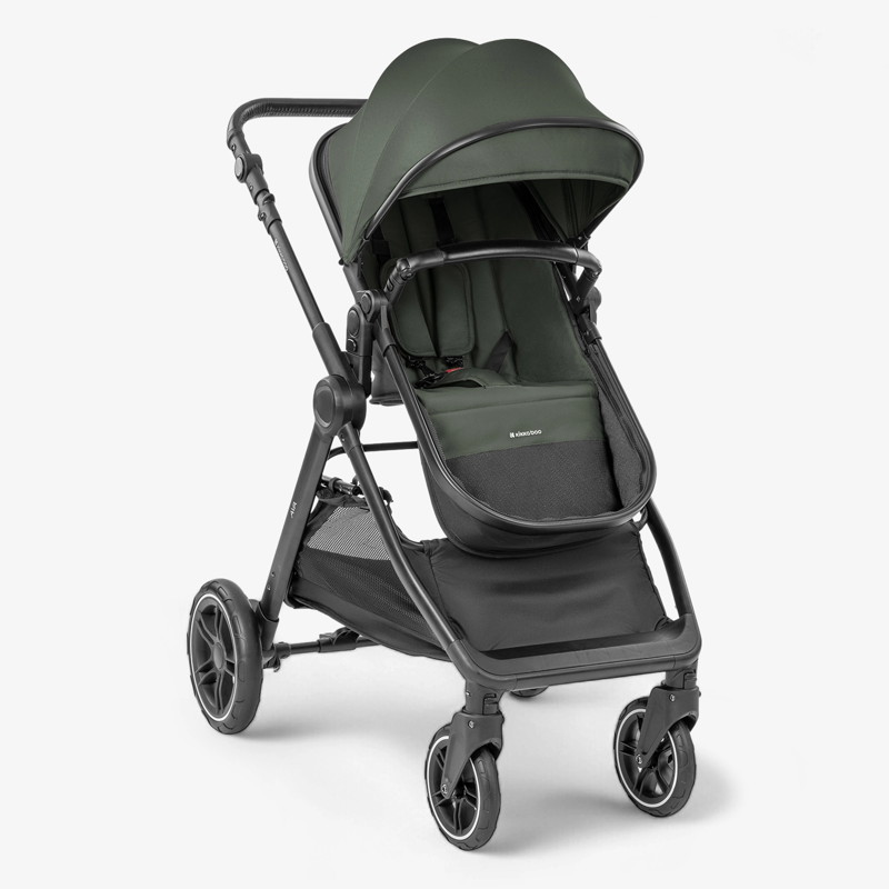 KikkaBoo® Otroški voziček s košaro 3v1 Ava Army Green KikkaBoo