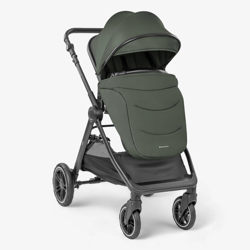 KikkaBoo® Otroški voziček s košaro 3v1 Ava Army Green KikkaBoo