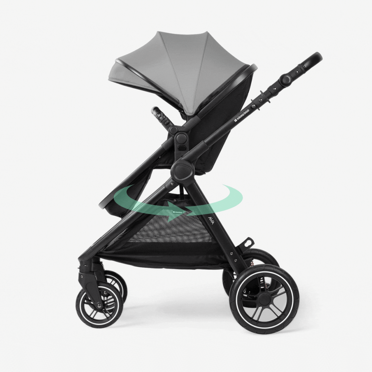 KikkaBoo® Otroški voziček s košaro 3v1 Ava Grey KikkaBoo