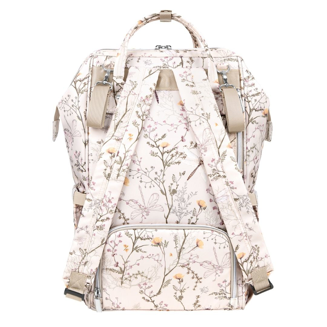 KikkaBoo® Previjalni nahrbtnik Siena Luxe Secret Garden Beige KikkaBoo