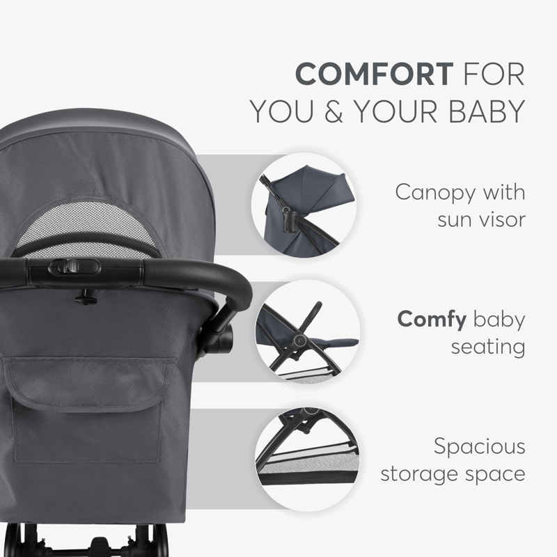 KikkaBoo® Otroški voziček Joy Dark Grey KikkaBoo